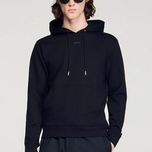 Sandro Men's Classic Black Hoodie
